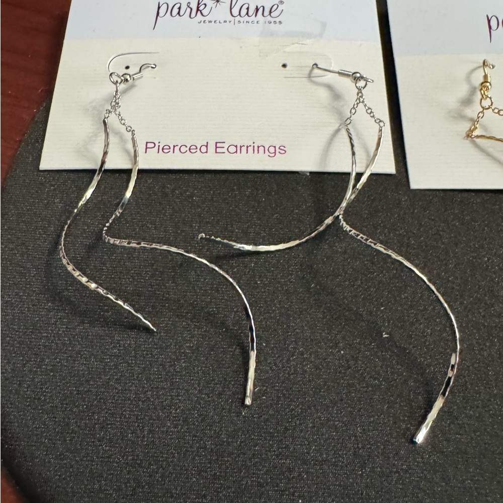 Park Lane /Two Pair - Twisted Silver and Twisted Gold Earrings. Fun to wear! - Picture 2 of 6